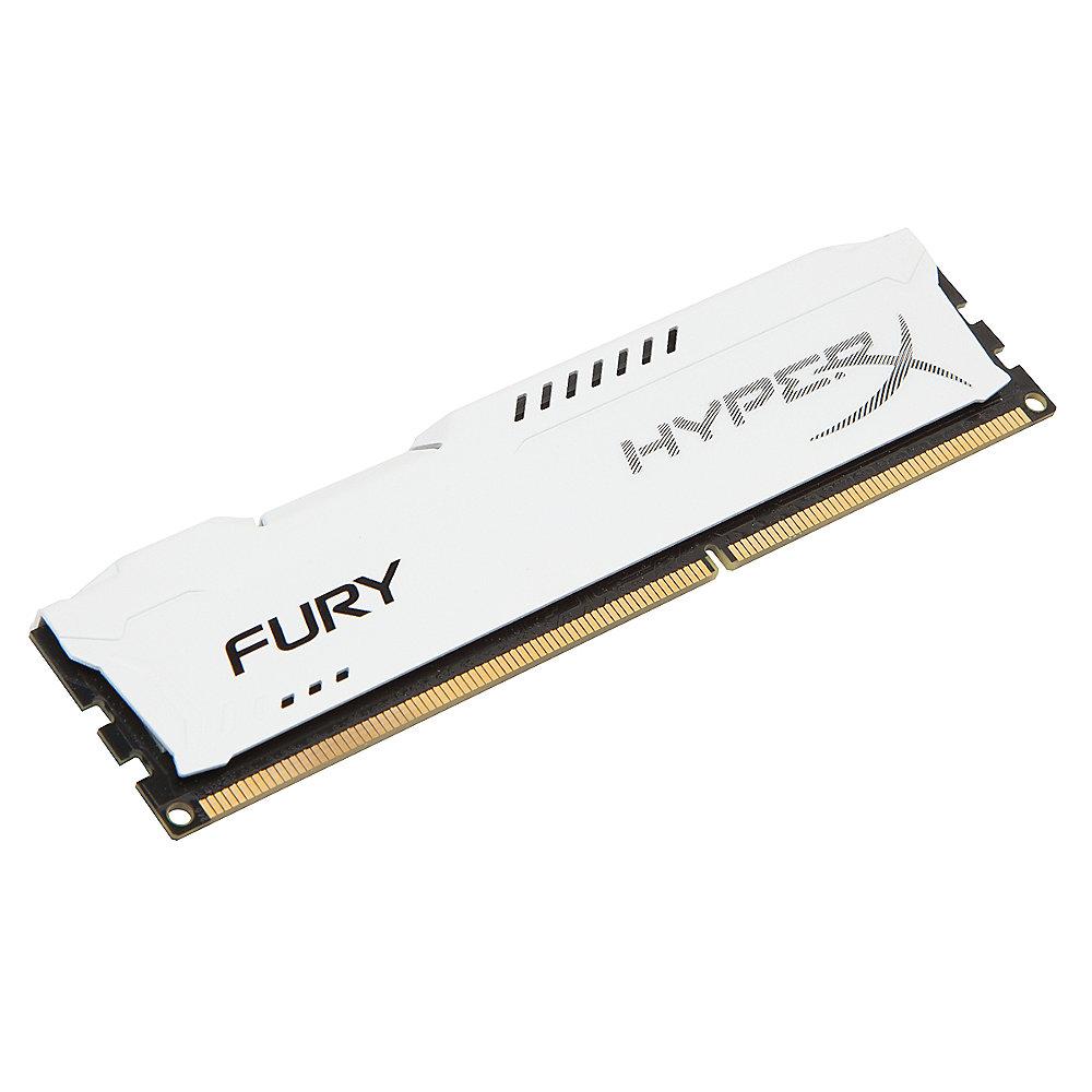 16GB (2x8GB) HyperX Fury weiß DDR3-1600 CL10 RAM Kit, 16GB, 2x8GB, HyperX, Fury, weiß, DDR3-1600, CL10, RAM, Kit