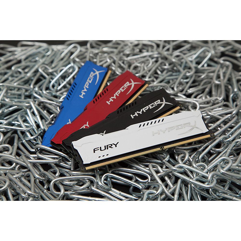 16GB (2x8GB) HyperX Fury weiß DDR3-1600 CL10 RAM Kit, 16GB, 2x8GB, HyperX, Fury, weiß, DDR3-1600, CL10, RAM, Kit