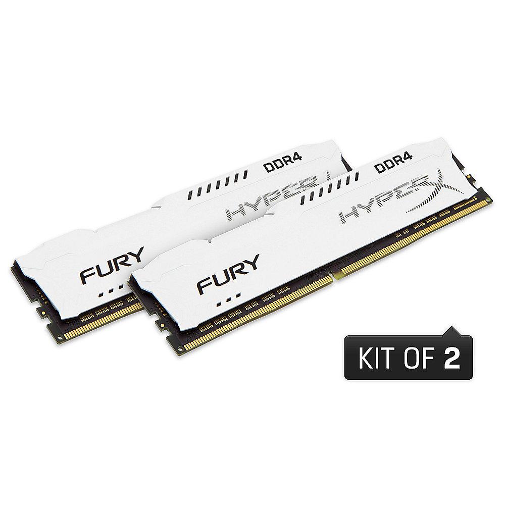 16GB (2x8GB) HyperX Fury weiß DDR4-2666 CL16 RAM Kit, 16GB, 2x8GB, HyperX, Fury, weiß, DDR4-2666, CL16, RAM, Kit