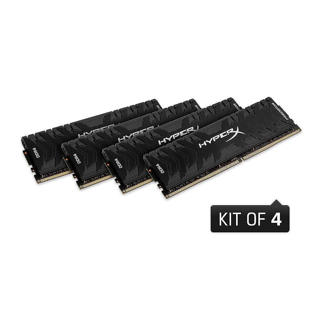 16GB (4x4GB) HyperX Predator DDR4-3000 CL15 RAM Speicher Kit, 16GB, 4x4GB, HyperX, Predator, DDR4-3000, CL15, RAM, Speicher, Kit