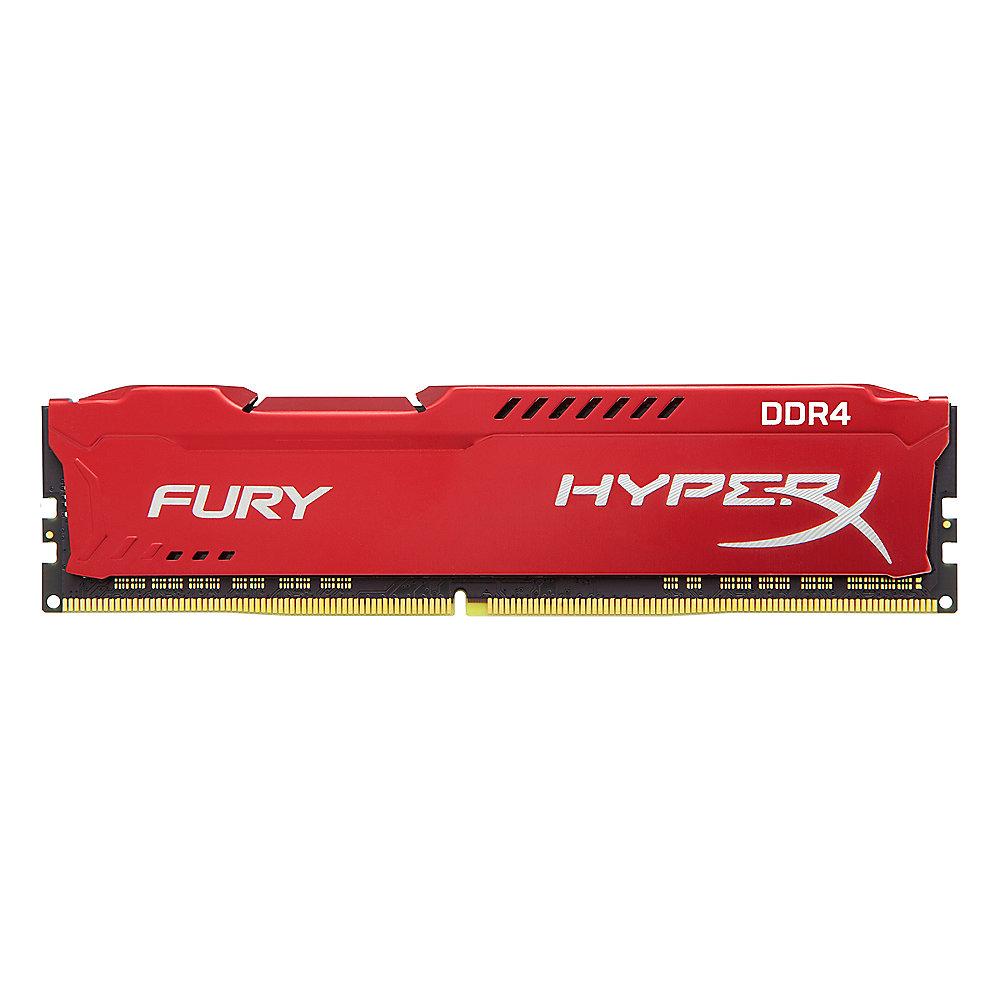 32GB (2x16GB) HyperX Fury rot DDR4-2400 CL15 RAM Kit, 32GB, 2x16GB, HyperX, Fury, rot, DDR4-2400, CL15, RAM, Kit