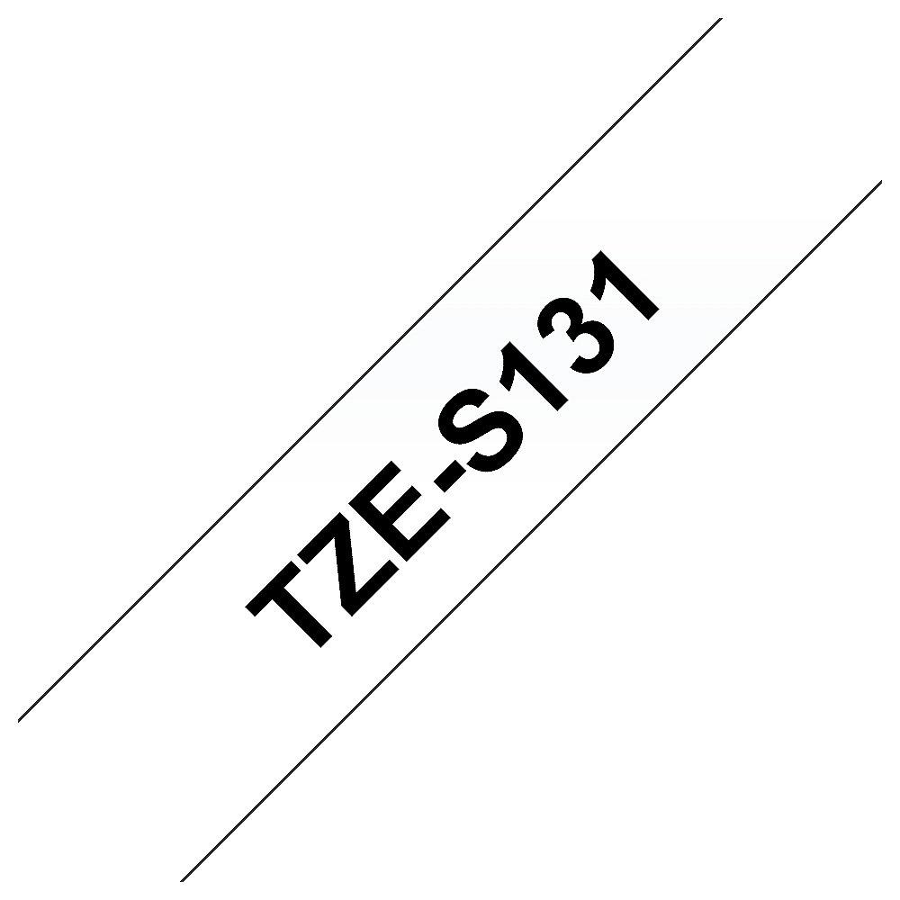 Brother TZe-S131 Schriftband, 12mm x 8m, schwarz auf transparent, stark klebend, Brother, TZe-S131, Schriftband, 12mm, x, 8m, schwarz, transparent, stark, klebend