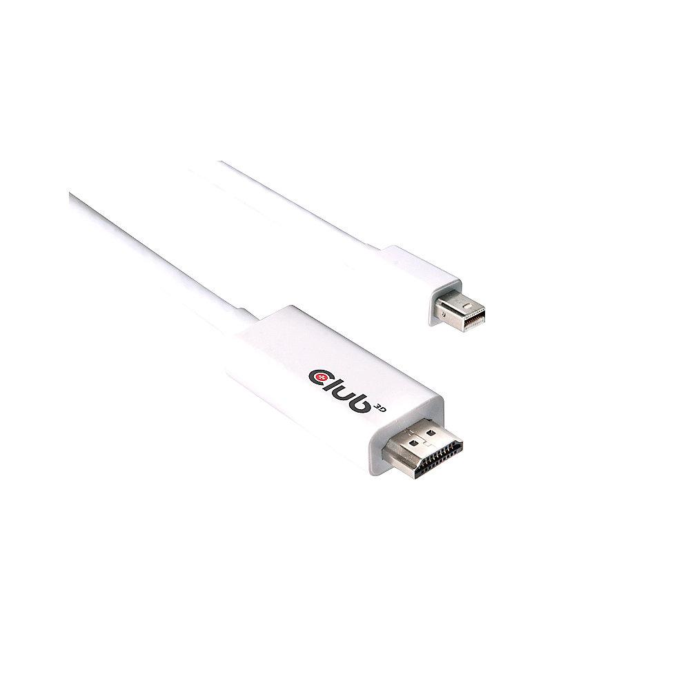 Club 3D DisplayPort Adapterkabel 3m mDP zu HDMI 2.0 aktiv UHD 3D weiß CAC-1173