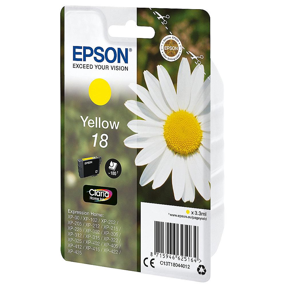 Epson C13T18044012 Druckerpatrone 18 gelb
