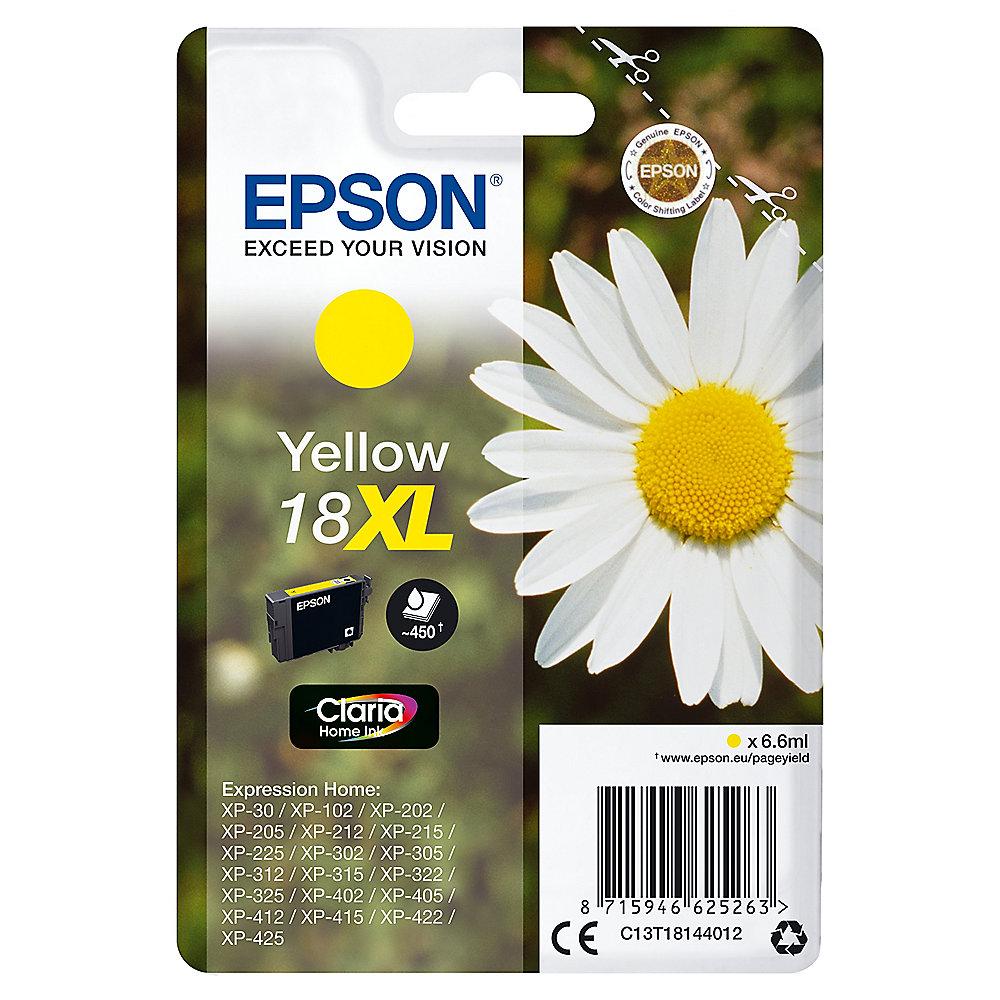 Epson C13T18144012 Druckerpatrone 18XL gelb