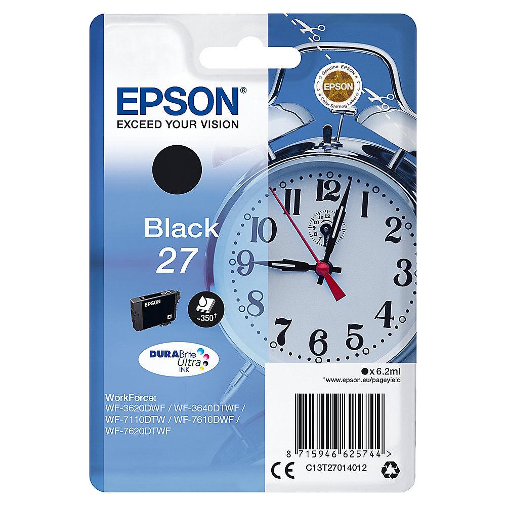 Epson C13T27014012 Druckerpatrone 27 schwarz DURABrite Ultra Ink, Epson, C13T27014012, Druckerpatrone, 27, schwarz, DURABrite, Ultra, Ink