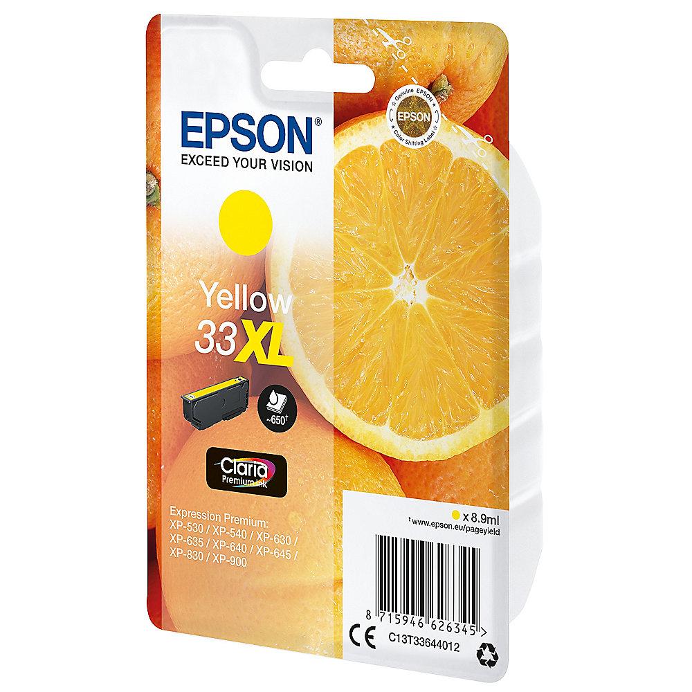 Epson C13T33644012 Druckerpatrone 33XL gelb Claria Premium Ink