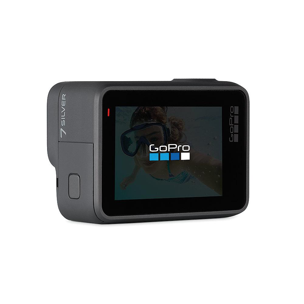 GoPro Hero 7 Silver 4K-Action Cam wasserdicht Sprachsteuerung Touchscreen, *GoPro, Hero, 7, Silver, 4K-Action, Cam, wasserdicht, Sprachsteuerung, Touchscreen