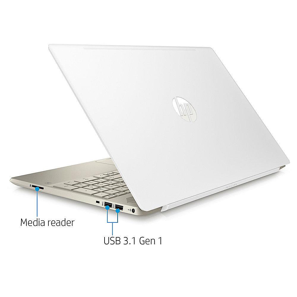 HP Pavilion 15-cs0407ng ceramic white / gold 15" Full HD i3-8130U HDD SSD Win 10