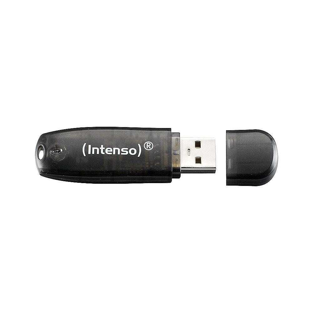 Intenso 16GB Rainbow Line USB 2.0 Stick schwarz