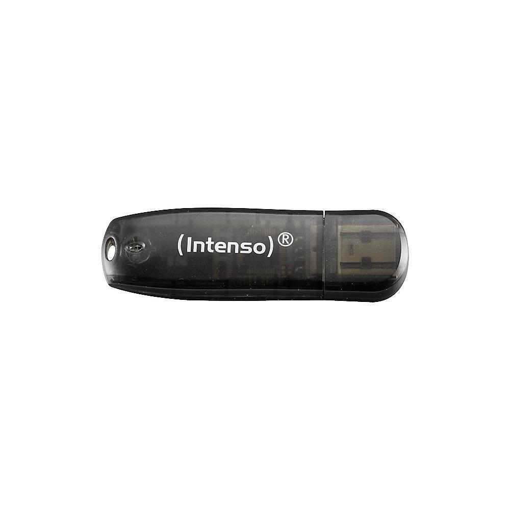 Intenso 16GB Rainbow Line USB 2.0 Stick schwarz, Intenso, 16GB, Rainbow, Line, USB, 2.0, Stick, schwarz