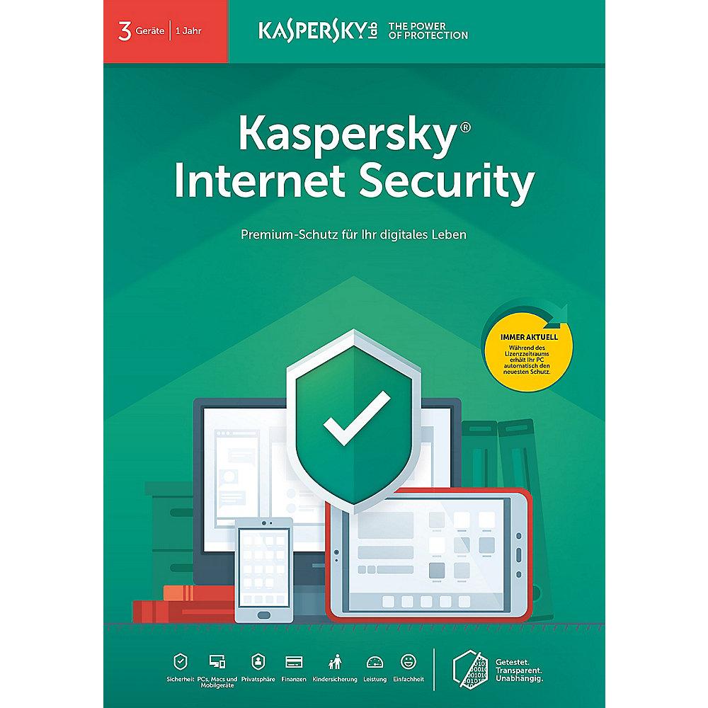 Kaspersky Internet Security 3Geräte 1Jahr FFP / Produkt Key