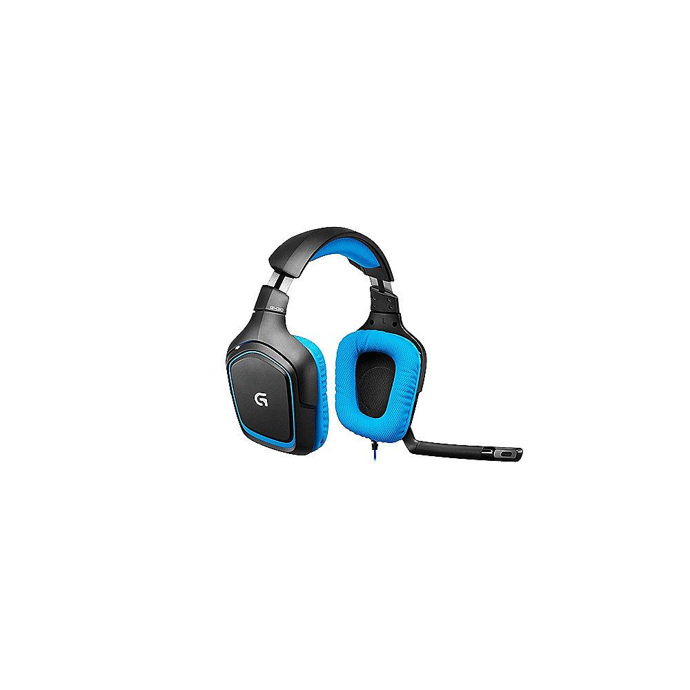 Logitech G430 Surround Sound Gaming Headset Blau 981-000537, Logitech, G430, Surround, Sound, Gaming, Headset, Blau, 981-000537