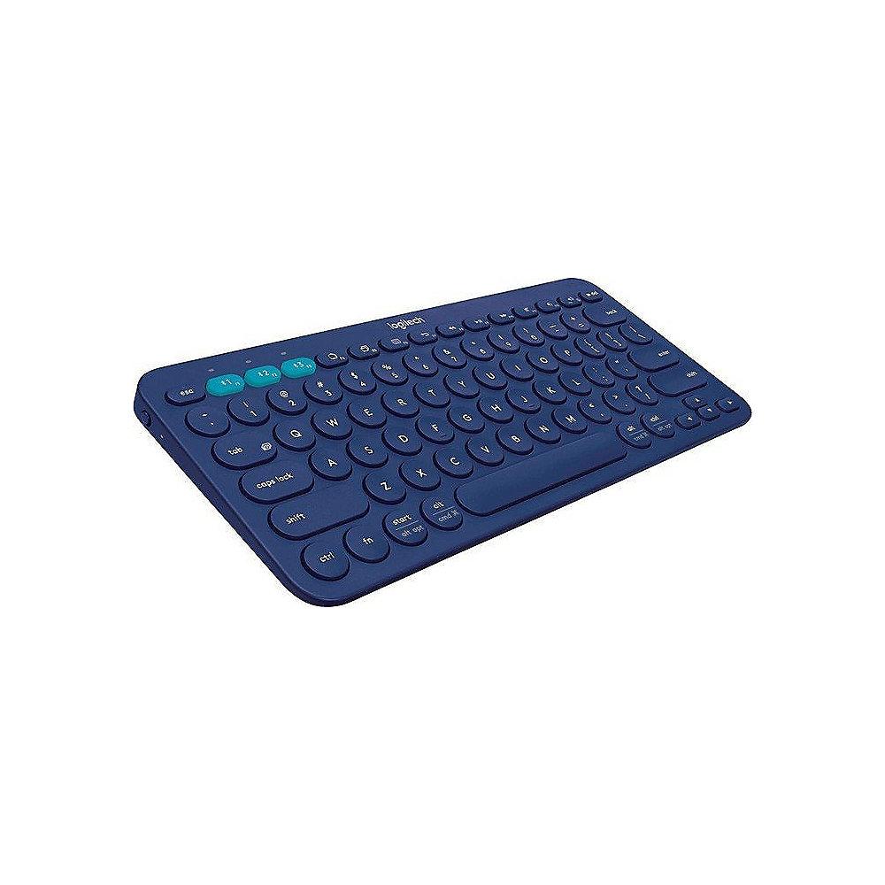 Logitech K380 Kabellose Bluetooth Tastatur für bis zu 3 Geräte Blau 920-007567