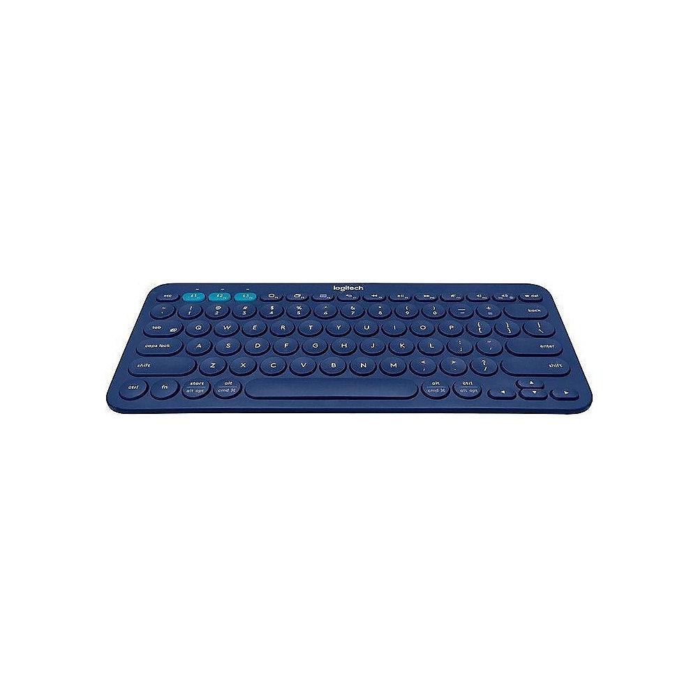 Logitech K380 Kabellose Bluetooth Tastatur für bis zu 3 Geräte Blau 920-007567