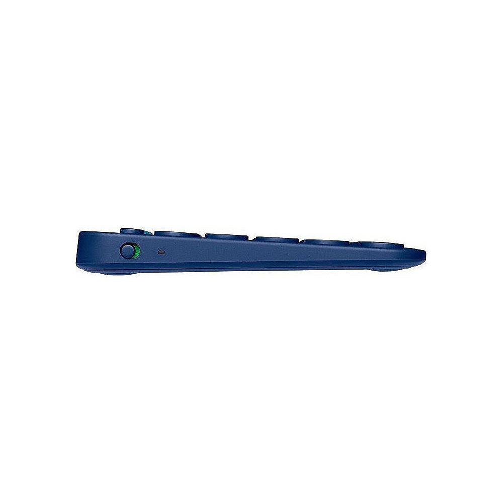 Logitech K380 Kabellose Bluetooth Tastatur für bis zu 3 Geräte Blau 920-007567