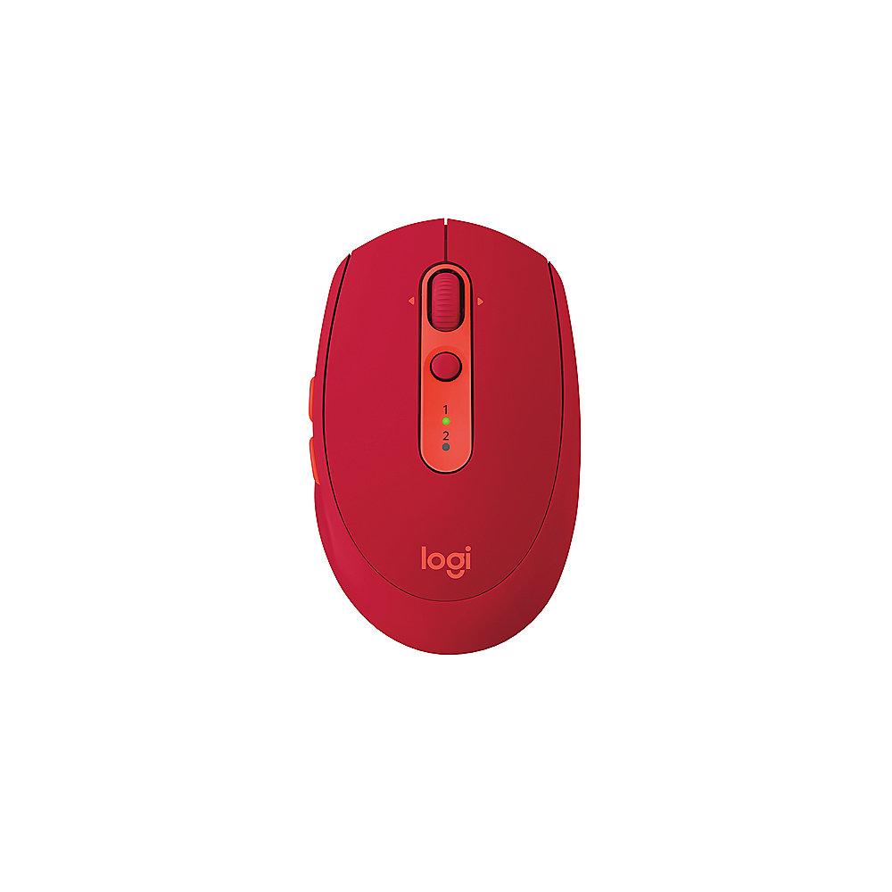 Logitech M590 Multi Device Silent kabellose Maus Rubinrot 910-005199