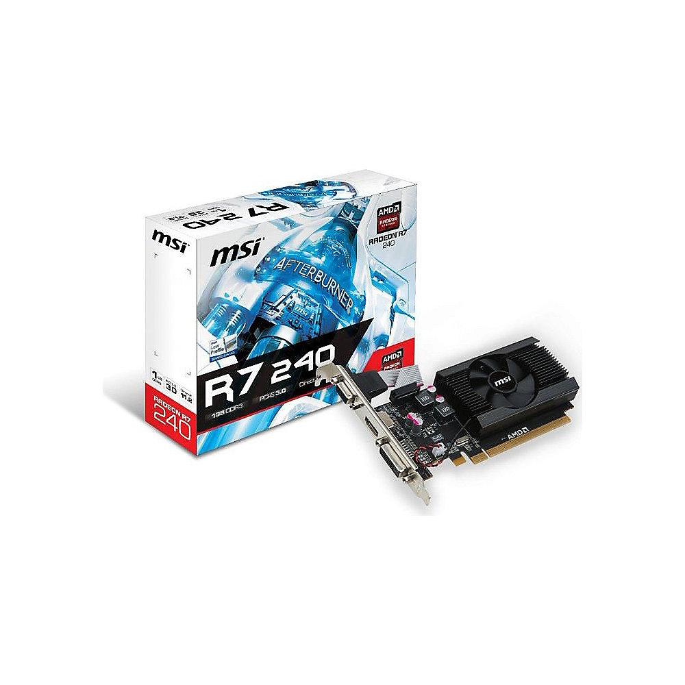 MSI AMD Radeon R7 240 1GB DDR3 DVI/HDMI/VGA Grafikkarte Low Profile, MSI, AMD, Radeon, R7, 240, 1GB, DDR3, DVI/HDMI/VGA, Grafikkarte, Low, Profile