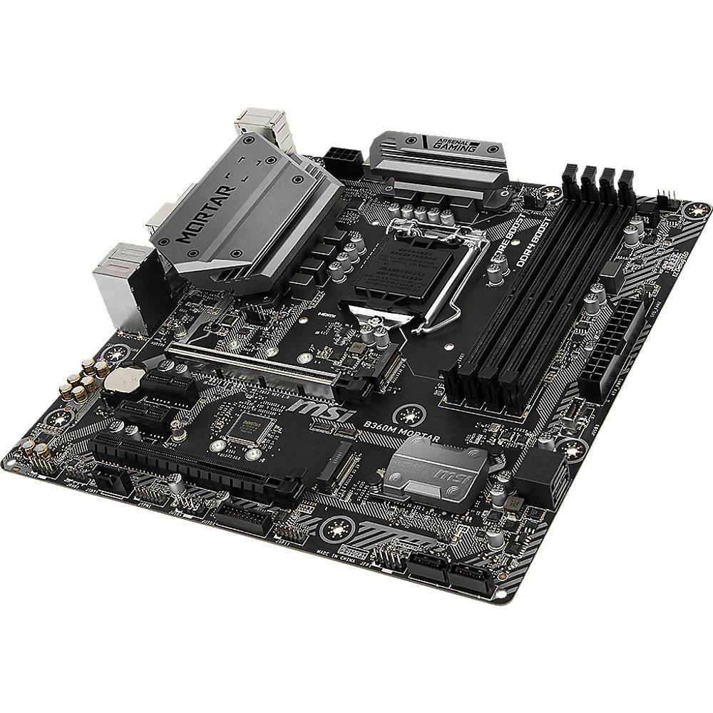 MSI B360M Mortar mATX Mainboard Sockel 1151 (Coffee Lake), MSI, B360M, Mortar, mATX, Mainboard, Sockel, 1151, Coffee, Lake,