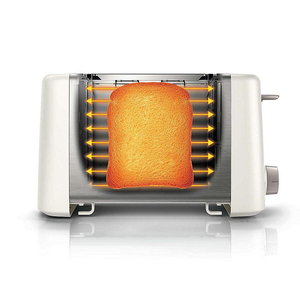 Philips Daily Collection HD4825/00 Toaster Weiß Edelstahl, Philips, Daily, Collection, HD4825/00, Toaster, Weiß, Edelstahl