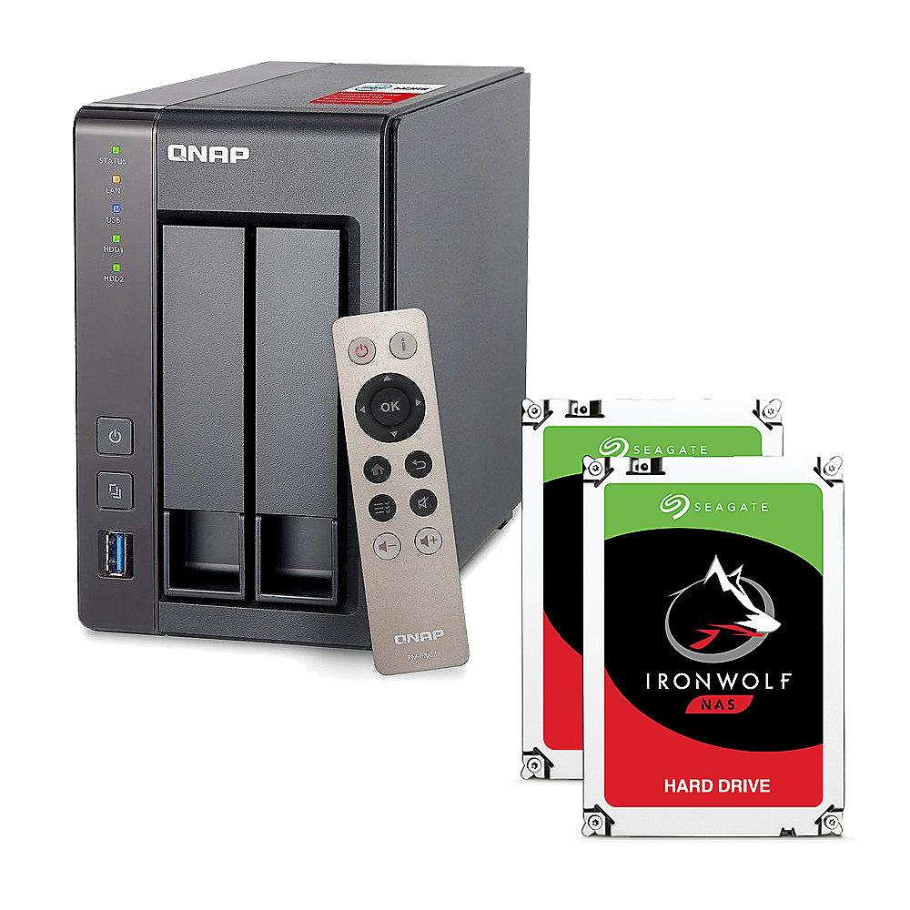 QNAP TS-251 -8G NAS System 2-Bay 12TB inkl. 2x 6TB Seagate ST6000VN0033, QNAP, TS-251, -8G, NAS, System, 2-Bay, 12TB, inkl., 2x, 6TB, Seagate, ST6000VN0033