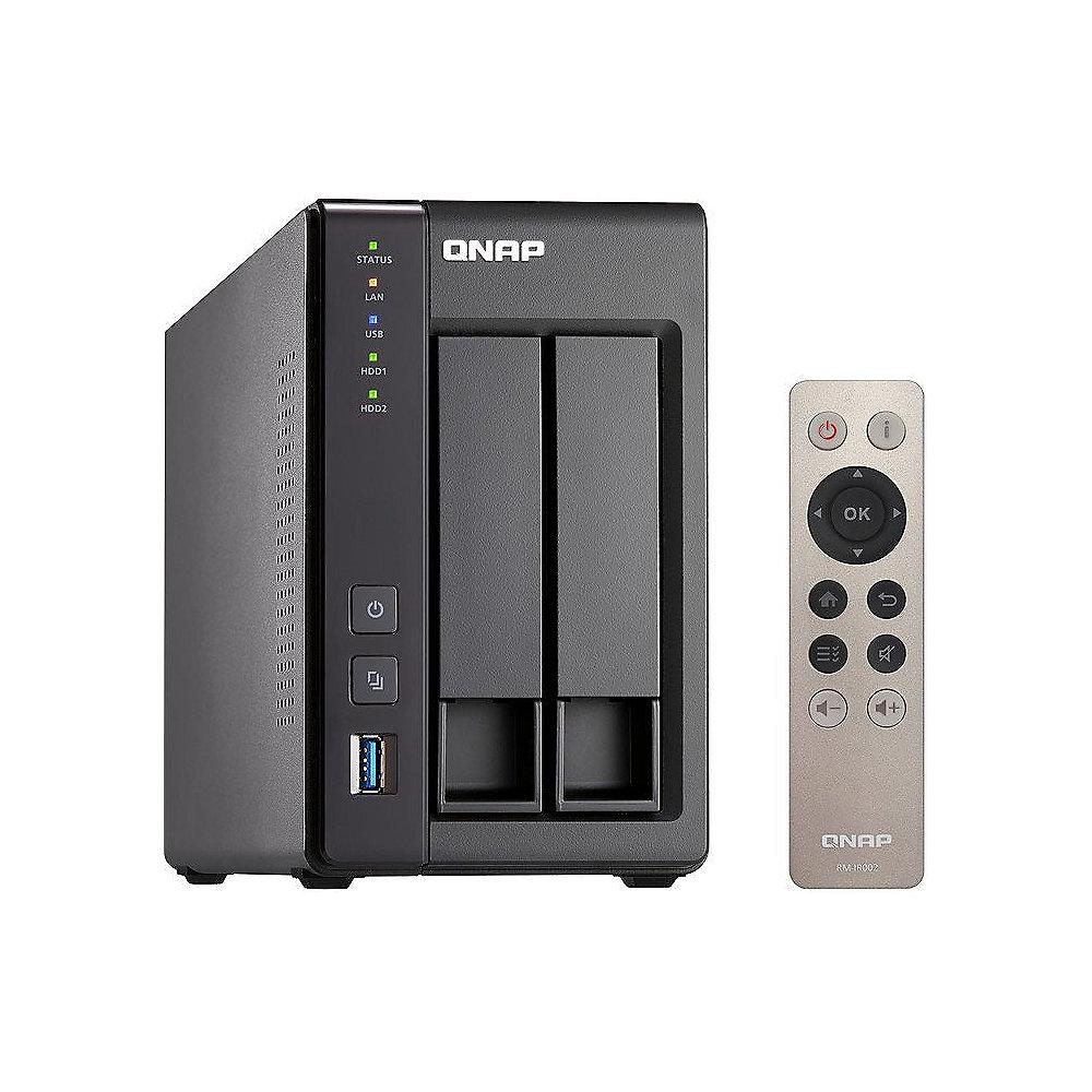 QNAP TS-251  NAS System (2GB RAM) 8TB inkl. 2x 4TB WD RED WD40EFRX, QNAP, TS-251, NAS, System, 2GB, RAM, 8TB, inkl., 2x, 4TB, WD, RED, WD40EFRX