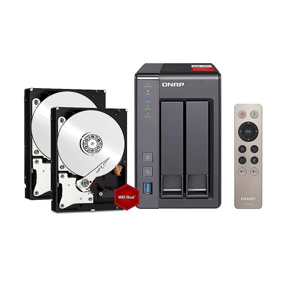 QNAP TS-251  NAS System (8GB RAM) 8TB inkl. 2x 4TB WD RED WD40EFRX, QNAP, TS-251, NAS, System, 8GB, RAM, 8TB, inkl., 2x, 4TB, WD, RED, WD40EFRX