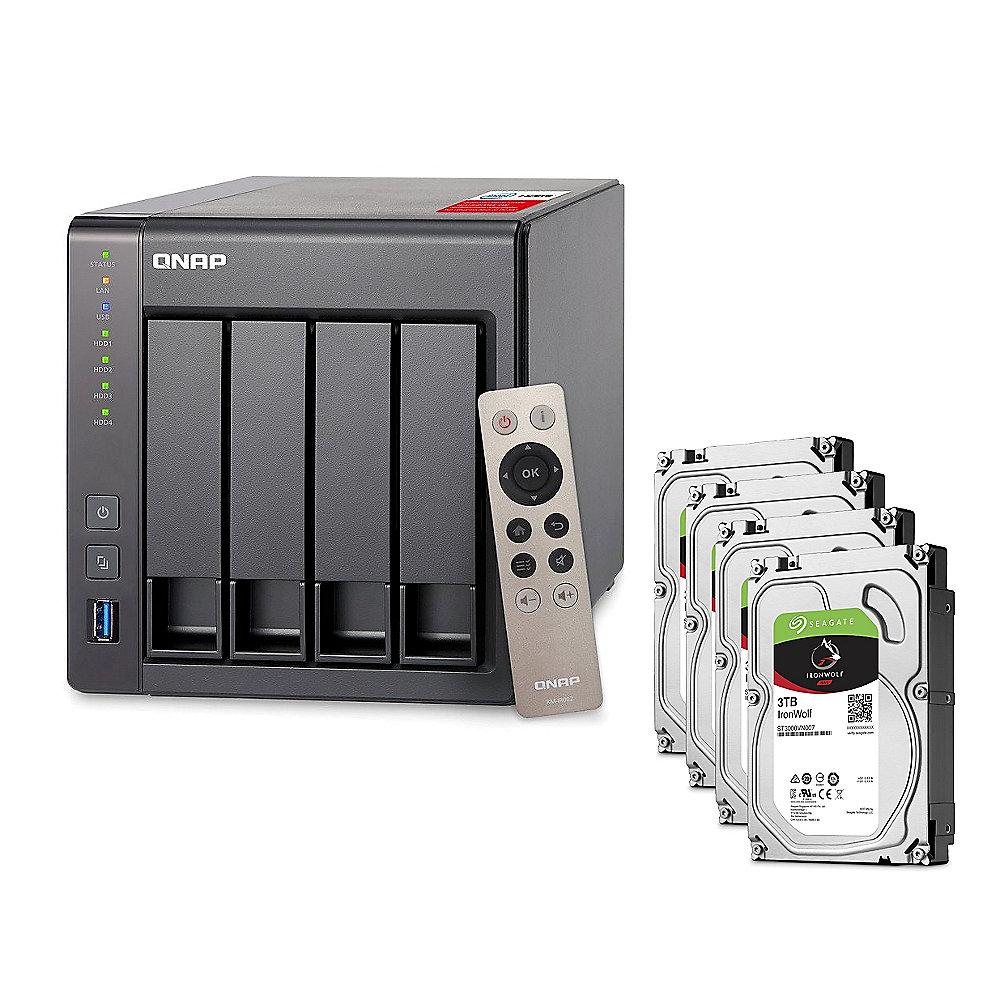 QNAP TS-451 -2G NAS System 4-Bay 12TB inkl. 4x 3TB Seagate ST3000VN007, QNAP, TS-451, -2G, NAS, System, 4-Bay, 12TB, inkl., 4x, 3TB, Seagate, ST3000VN007