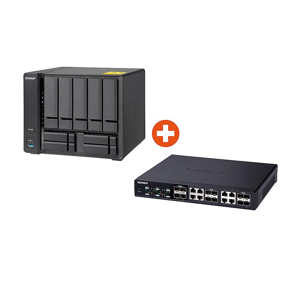 QNAP TS-932X-8G NAS System 9-Bay   QNAP QSW-1208-8C 10G Switch