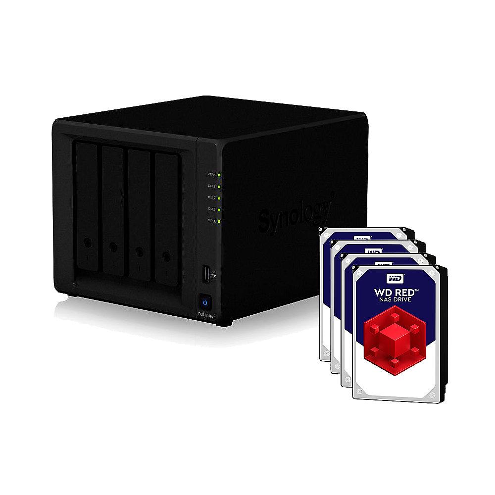 Synology Diskstation DS418play NAS 4-Bay 40TB inkl. 4x 10TB WD RED WD100EFAX, Synology, Diskstation, DS418play, NAS, 4-Bay, 40TB, inkl., 4x, 10TB, WD, RED, WD100EFAX