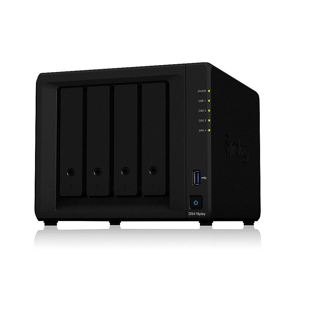 Synology Diskstation DS418play NAS 4-Bay 40TB inkl. 4x 10TB WD RED WD100EFAX, Synology, Diskstation, DS418play, NAS, 4-Bay, 40TB, inkl., 4x, 10TB, WD, RED, WD100EFAX