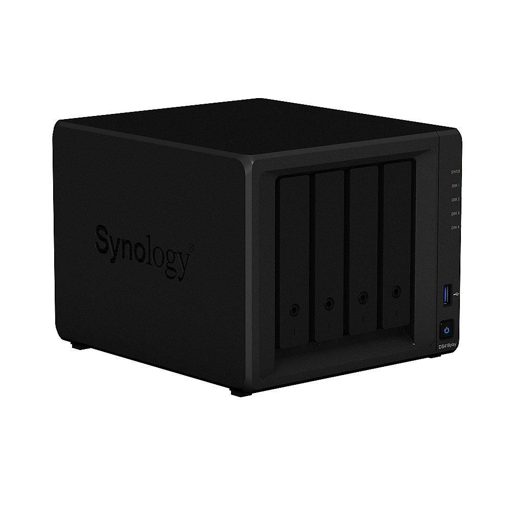 Synology Diskstation DS418play NAS 4-Bay 40TB inkl. 4x 10TB WD RED WD100EFAX, Synology, Diskstation, DS418play, NAS, 4-Bay, 40TB, inkl., 4x, 10TB, WD, RED, WD100EFAX