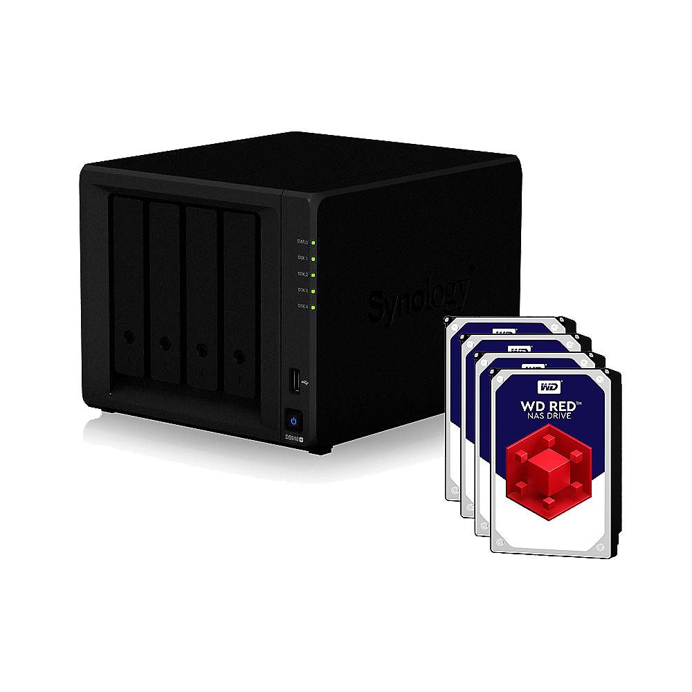 Synology Diskstation DS918  NAS 4-Bay 12TB inkl. 4x 3TB WD RED WD30EFRX, Synology, Diskstation, DS918, NAS, 4-Bay, 12TB, inkl., 4x, 3TB, WD, RED, WD30EFRX
