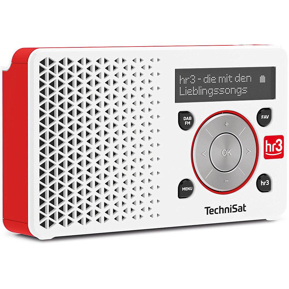 Technisat DIGITRADIO 1, hr3 Edition, weiß/rot UKW/DAB  mit Akku Netzteil, Technisat, DIGITRADIO, 1, hr3, Edition, weiß/rot, UKW/DAB, Akku, Netzteil