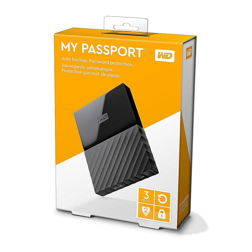 WD My Passport USB3.0 3TB 2.5zoll - Schwarz NEW
