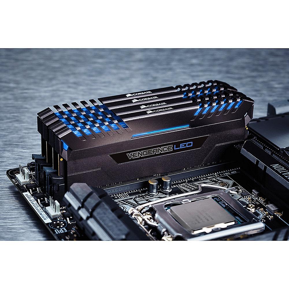 32GB (2x16GB) Corsair Vengeance LED Blau DDR4-3200 RAM CL16 (16-18-18-36), 32GB, 2x16GB, Corsair, Vengeance, LED, Blau, DDR4-3200, RAM, CL16, 16-18-18-36,