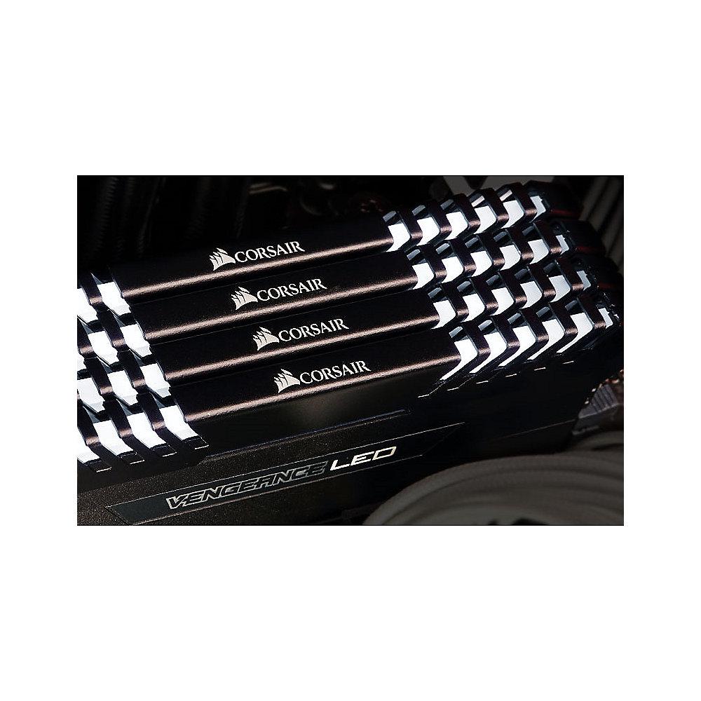 32GB (4x8GB) Corsair Vengeance LED Weiß DDR4-2666 RAM CL16 (16-18-18-35), 32GB, 4x8GB, Corsair, Vengeance, LED, Weiß, DDR4-2666, RAM, CL16, 16-18-18-35,