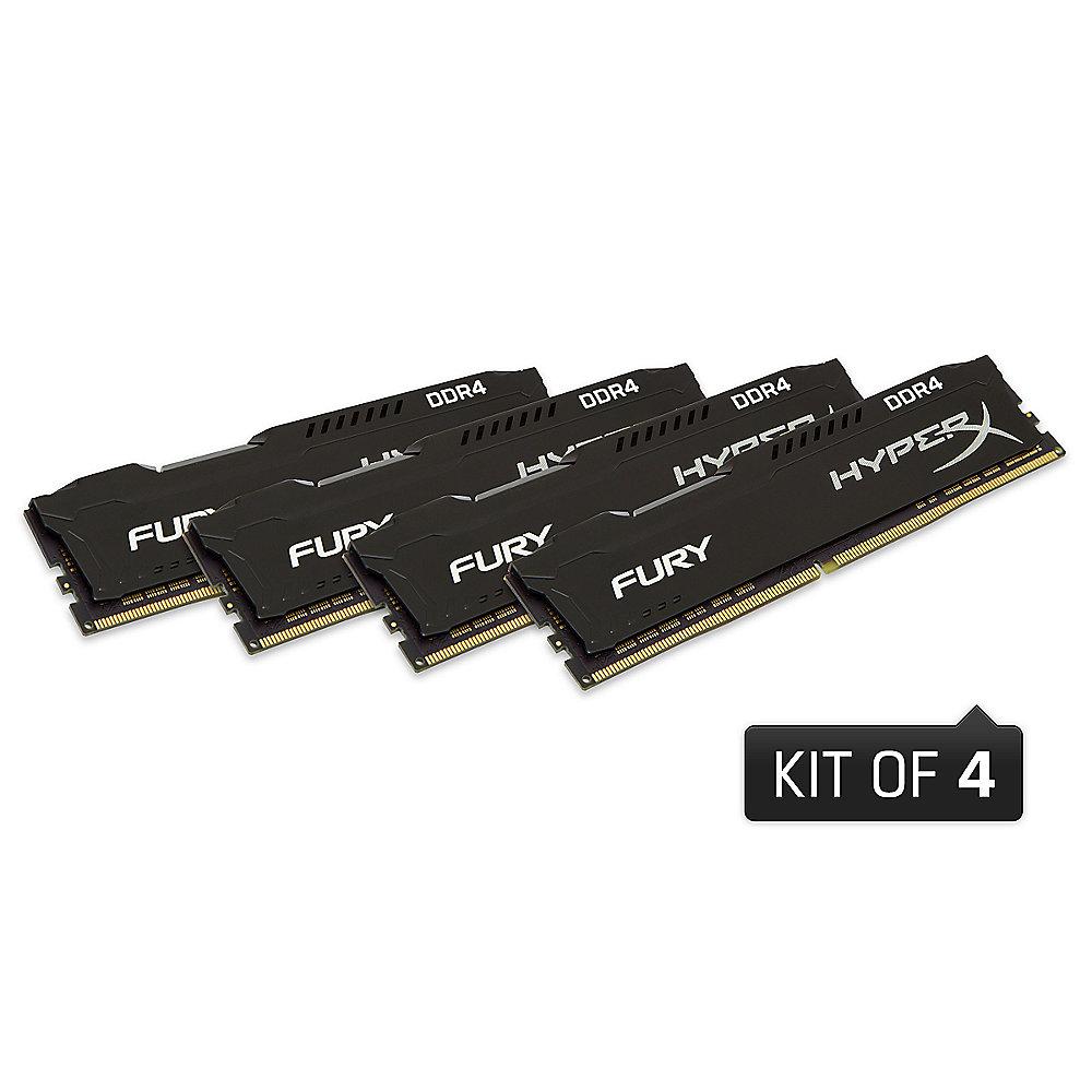 32GB (4x8GB) HyperX Fury schwarz DDR4-2666 CL16 RAM Kit