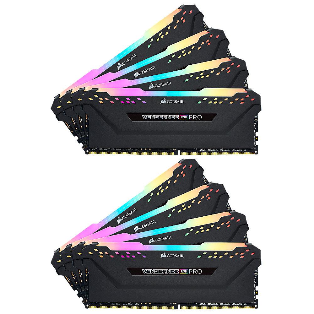 64GB (8x8GB) Corsair Vengeance RGB PRO DDR4-2666 RAM CL16 (16-18-18-35) Kit, 64GB, 8x8GB, Corsair, Vengeance, RGB, PRO, DDR4-2666, RAM, CL16, 16-18-18-35, Kit