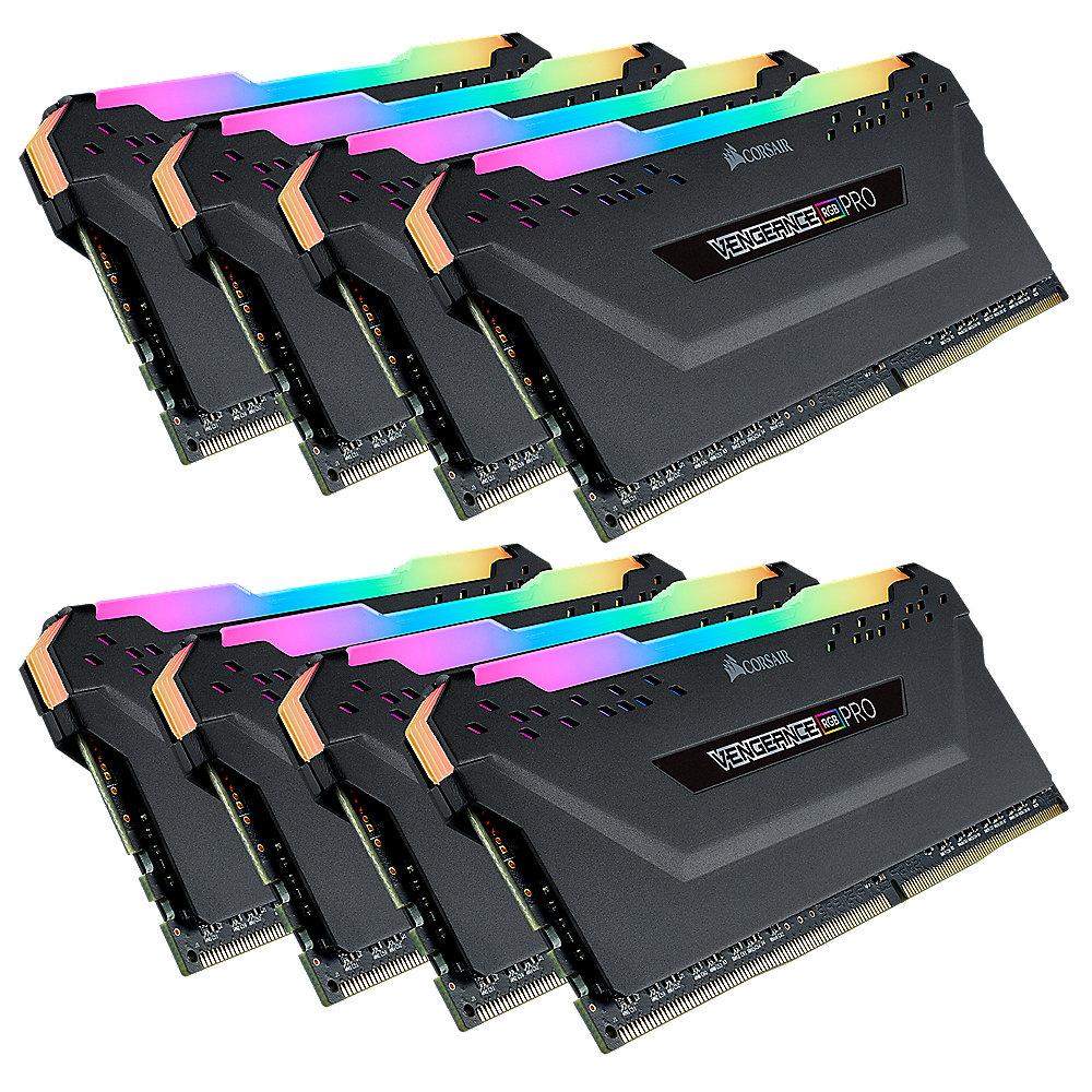 64GB (8x8GB) Corsair Vengeance RGB PRO DDR4-2666 RAM CL16 (16-18-18-35) Kit, 64GB, 8x8GB, Corsair, Vengeance, RGB, PRO, DDR4-2666, RAM, CL16, 16-18-18-35, Kit