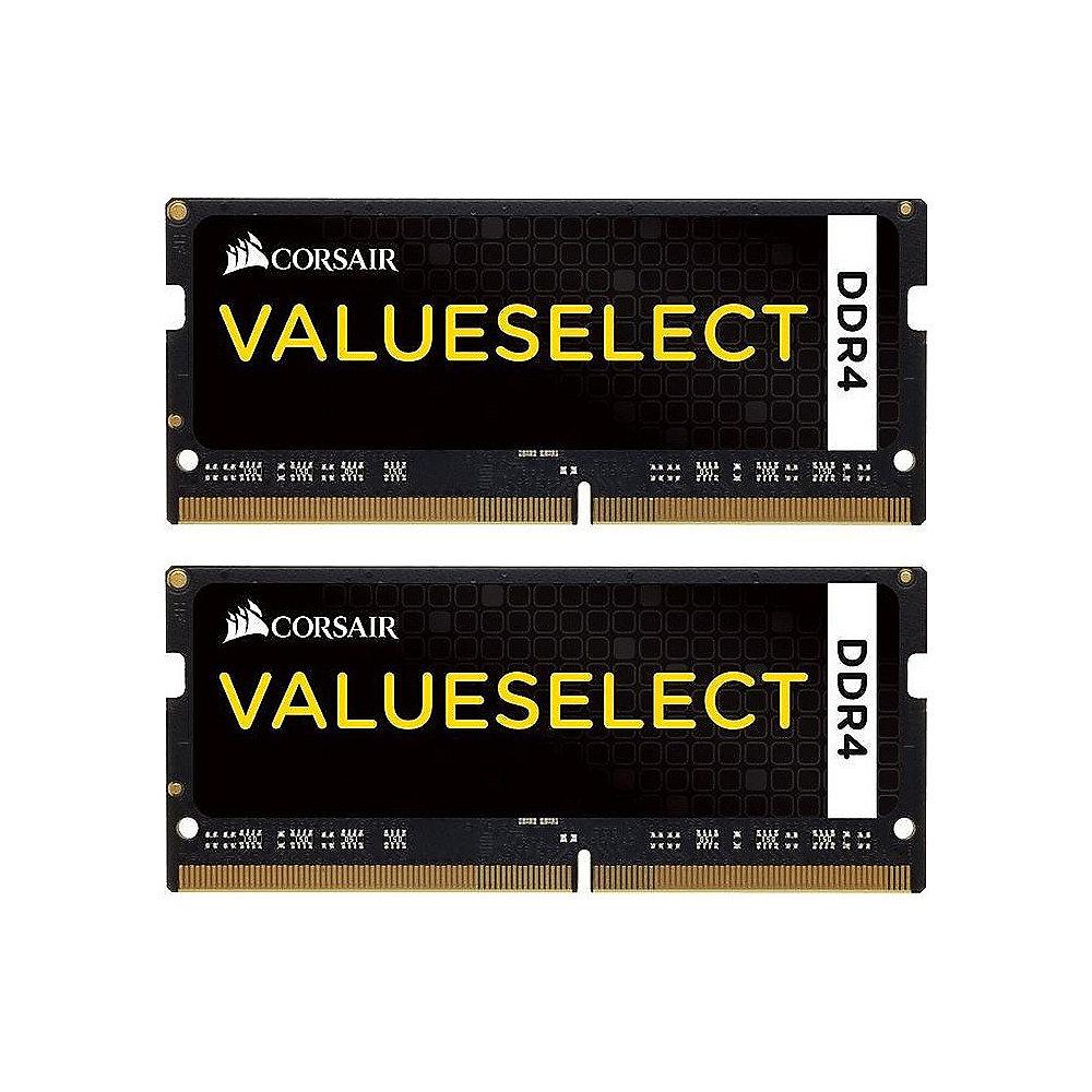 8GB (2x4GB) Corsair Value Select DDR4-2133 MHz CL 15 SODIMM Notebookspeicher, 8GB, 2x4GB, Corsair, Value, Select, DDR4-2133, MHz, CL, 15, SODIMM, Notebookspeicher