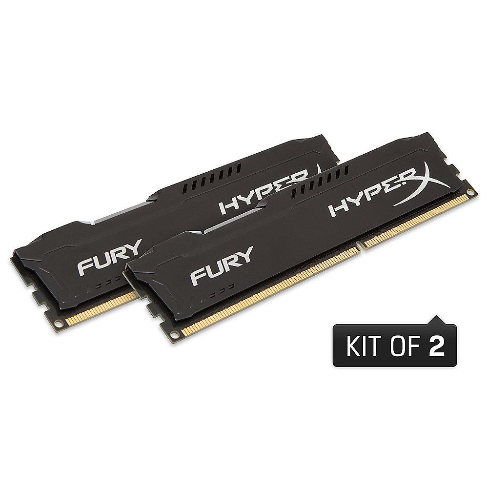 8GB (2x4GB) HyperX Fury schwarz DDR3-1600 CL10 RAM Kit