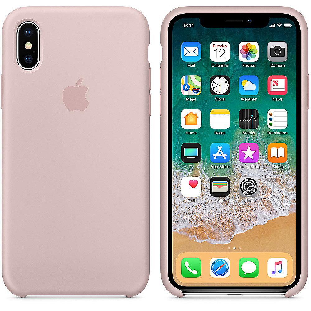 Apple Original iPhone X Silikon Case-Sandrosa