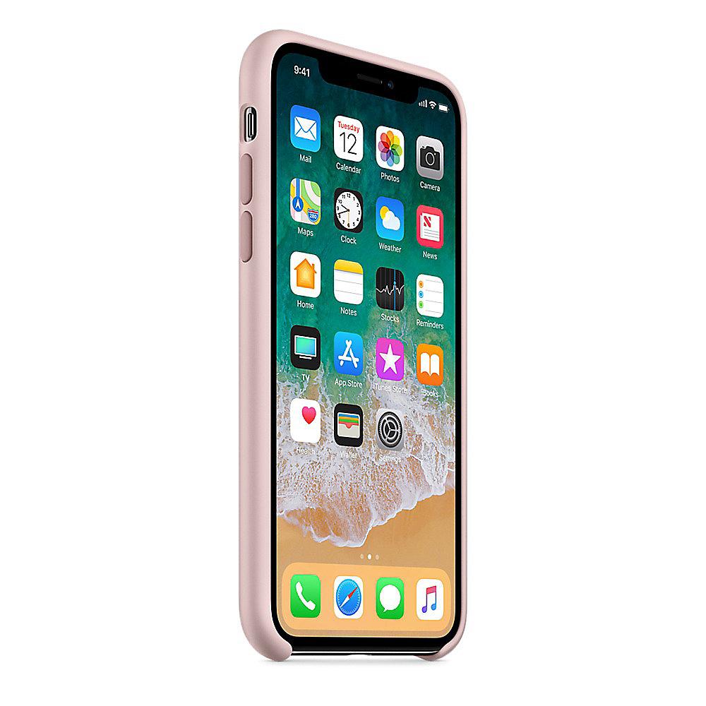 Apple Original iPhone X Silikon Case-Sandrosa