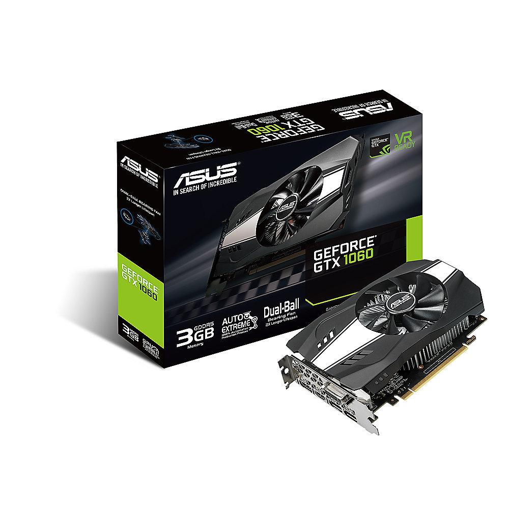 Asus GeForce GTX 1060 Phoenix 3GB GDDR5 Grafikkarte DVI/2xHDMI/2x DP, Asus, GeForce, GTX, 1060, Phoenix, 3GB, GDDR5, Grafikkarte, DVI/2xHDMI/2x, DP