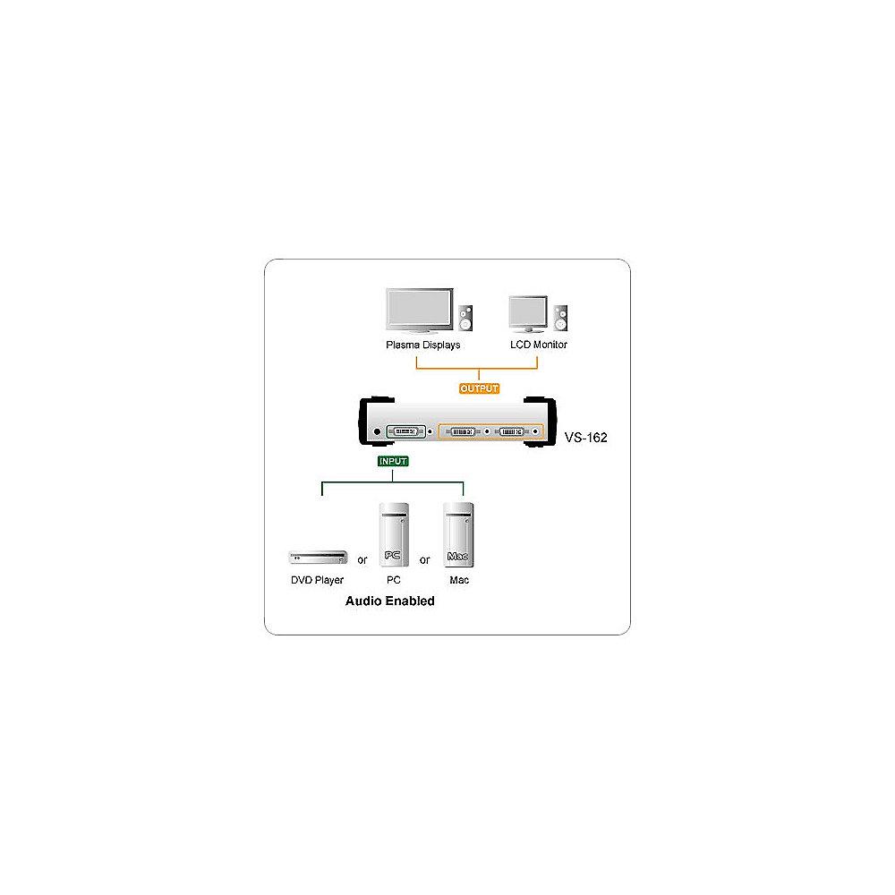ATEN VS162 2fach DVI Monitor-Verteiler mit Audio, ATEN, VS162, 2fach, DVI, Monitor-Verteiler, Audio