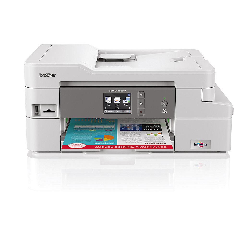 Brother DCP-J1100DW Tintenstrahl-Multifunktionsdrucker Scanner Kopierer WLAN, Brother, DCP-J1100DW, Tintenstrahl-Multifunktionsdrucker, Scanner, Kopierer, WLAN