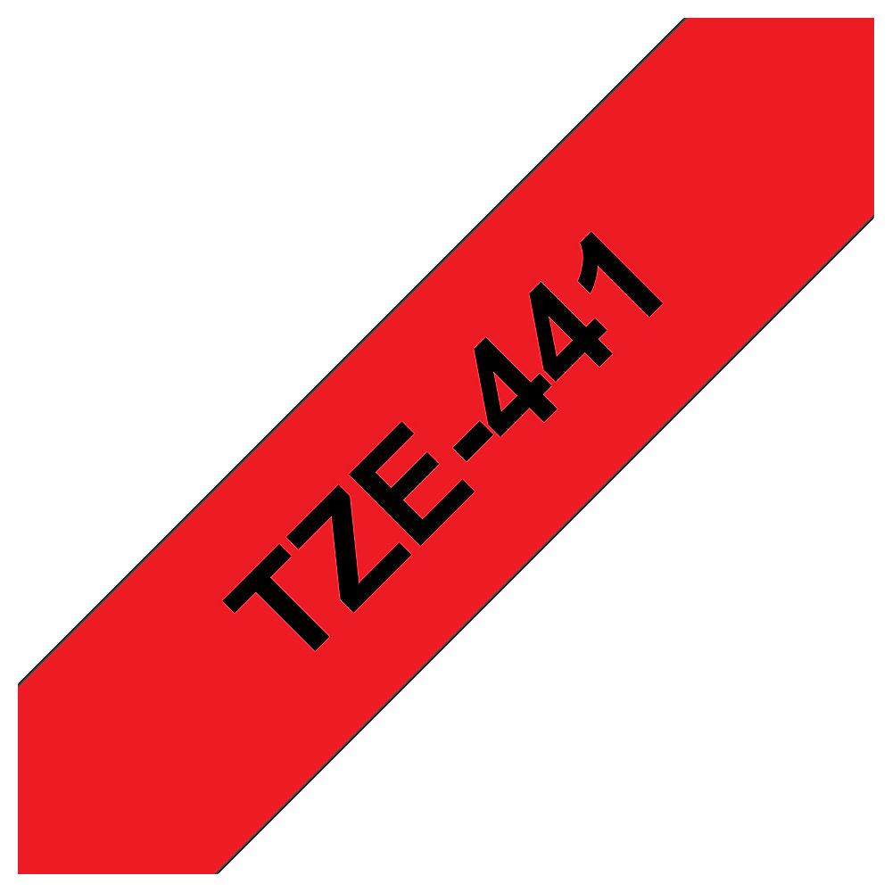 Brother TZe-441 Schriftband, 18mm x 8m , schwarz auf rot, selbstklebend, Brother, TZe-441, Schriftband, 18mm, x, 8m, schwarz, rot, selbstklebend