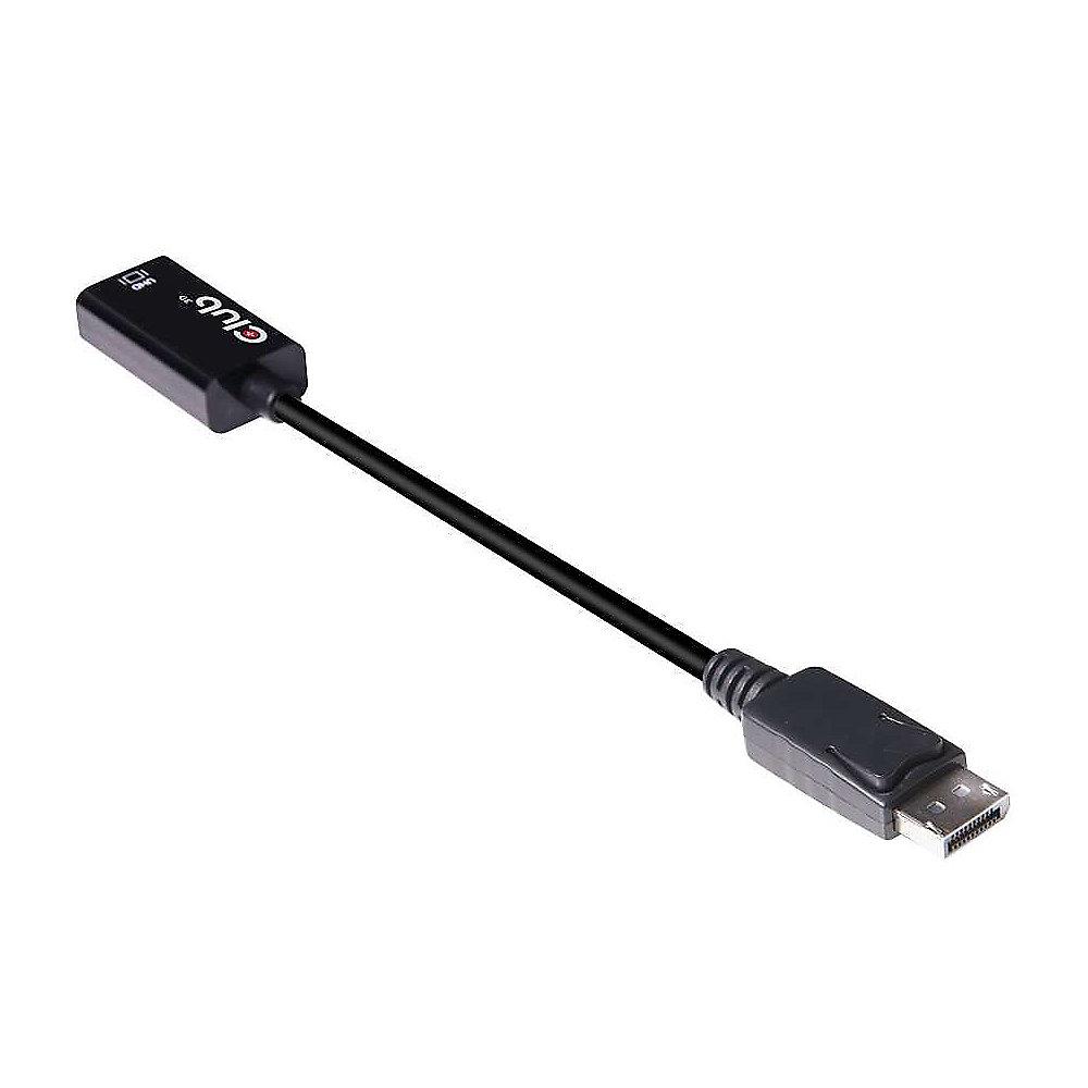 Club 3D DisplayPort 1.4 Adapter DP zu HDMI 2.0a HDR aktiv St./Bu. schwarz, Club, 3D, DisplayPort, 1.4, Adapter, DP, HDMI, 2.0a, HDR, aktiv, St./Bu., schwarz