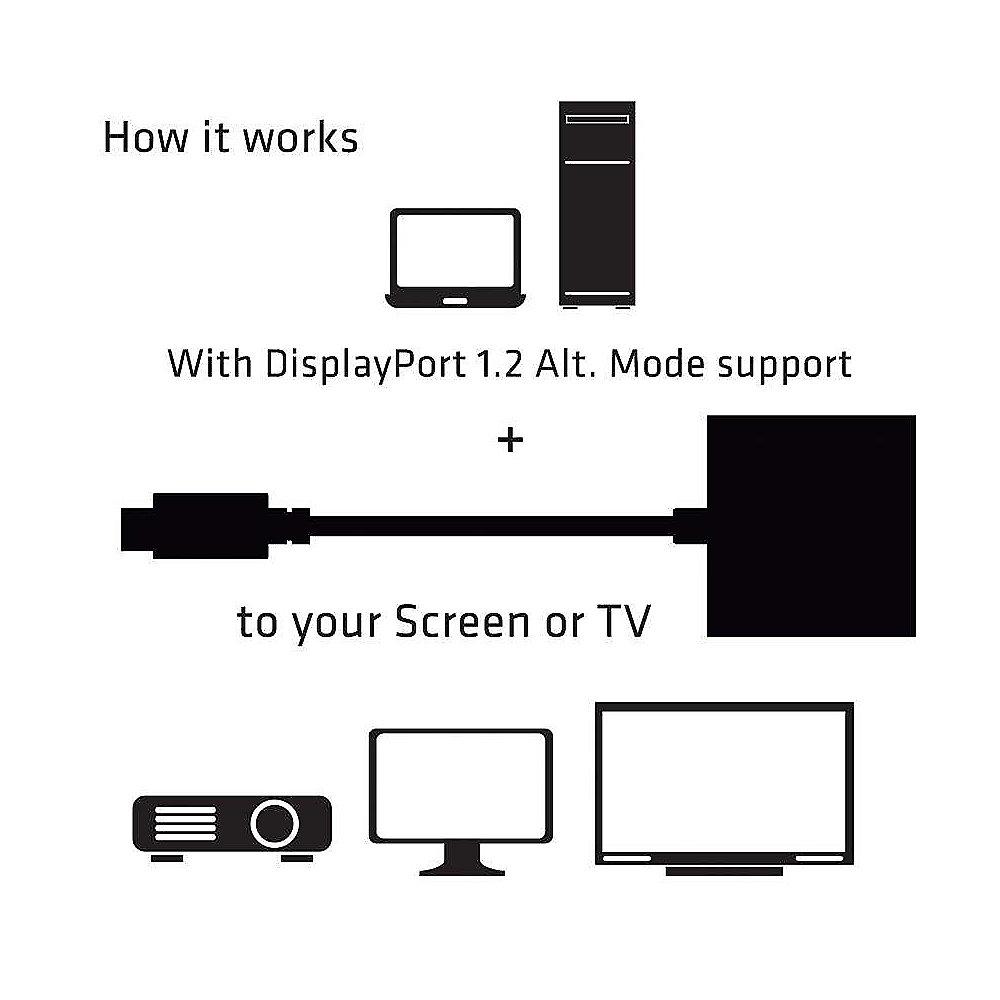 Club 3D USB 3.1 Adapterkabel Typ-C zu mDisplayPort 1.2 4K60Hz PD CAC-1509, Club, 3D, USB, 3.1, Adapterkabel, Typ-C, mDisplayPort, 1.2, 4K60Hz, PD, CAC-1509